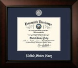Campus Images NADLG002 Patriot Frames Navy 8.5x11 Discharge Legacy Frame with Silver Medallion