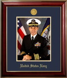 Campus Images NAPCL001 Patriot Frames Navy 8x10 Portrait Classic Frame with Gold Medallion