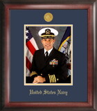 Campus Images NAPG001 Navy Portrait Frame Gold Medallion