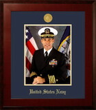 Campus Images NAPHO001 Patriot Frames Navy 8x10 Portrait Honors Frame with Gold Medallion