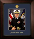 Campus Images NAPLG001 Patriot Frames Navy 8x10 Portrait Legacy Frame with Gold Medallion