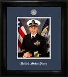 Campus Images NAPS002 Navy Portrait Frame Silver Medallion