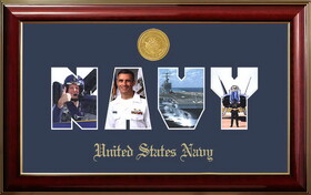 Campus Images NASSCL001S Patriot Frames Navy Collage Photo Classic Frame with Gold Medallion
