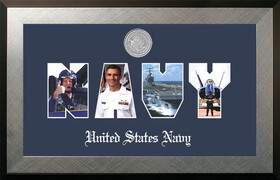 Campus Images NASSHO002S Patriot Frames Navy Collage Photo Honors Frame with Silver Medallion