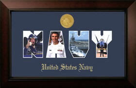 Campus Images NASSLG001S Patriot Frames Navy Collage Photo Legacy Frame with Gold Medallion