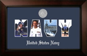 Campus Images NASSLG002S Patriot Frames Navy Collage Photo Legacy Frame with Silver Medallion