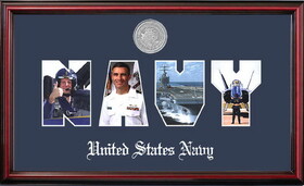 Campus Images NASSPT002S Patriot Frames Navy Collage Photo Petite Frame with Silver Medallion