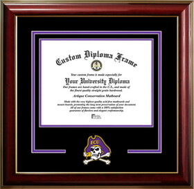 Campus Images NC995CMGTSD-1411 East Carolina University 14w x 11h Classic Spirit Logo Diploma Frame