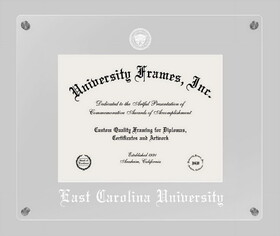 Campus Images NC995LCC1411 East Carolina University Lucent Clear-over-Clear Diploma Frame