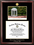 Campus Images NC997LGED-14115 University of North Carolina, Chapel Hill 14w x 11.5h Gold Embossed Diploma Frame with Campus Images Lithograph