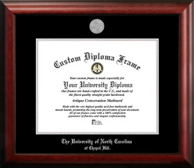 Campus Images NC997SED-14115 University of North Carolina, Chapel Hill 14w x 11.5h Silver Embossed Diploma Frame