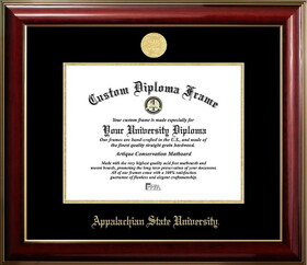 Campus Images NC998CMGTGED-1185 Appalachian State Mountaineers 11w x 8.5h Classic Mahogany Gold Embossed Diploma Frame