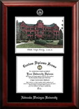 Campus Images NE998LSED-1185 Nebraska Wesleyan University 11w x 8.5h Silver Embossed Diploma Frame with Campus Images Lithograph