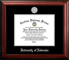 Campus Images NE999SED-1185 University of Nebraska 11w x 8.5h Silver Embossed Diploma Frame