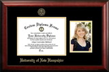 Campus Images NH998PGED-108 University of New Hampshire 10w x 8h Gold Embossed Diploma Frame with 5 x7 Portrait