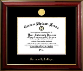 Campus Images NH999CMGTGED-1612 Dartmouth College 16 w x 12h Classic Mahogany Gold Embossed Diploma Frame