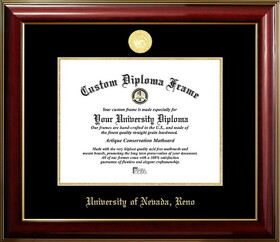 Campus Images NV998CMGTGED-1185 University of Nevada Wolf Pack 11w x 8.5h Classic Mahogany Gold Embossed Diploma Frame