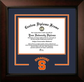 Campus Images NY999LBCSD-1185 Syracuse Orange 11w x 8.5h Legacy Black Cherry Spirit Logo Diploma Frame