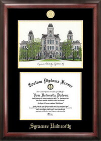 Campus Images NY999LGED Syracuse University Gold embossed diploma frame with Campus Images lithograph