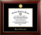 Campus Images OH982CMGTGED-1185 Miami University Redhawks 11w x 8.5h Classic Mahogany Gold Embossed Diploma Frame