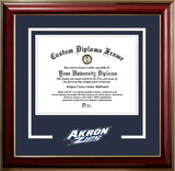 Campus Images OH983CMGTSD-1185 University of Akron Zips 11w x 8.5h Classic Spirit Logo Diploma Frame
