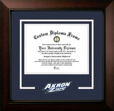 Campus Images OH983LBCSD-1185 University of Akron Zips 11w x 8.5h Legacy Black Cherry Spirit Logo Diploma Frame