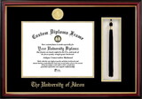 Campus Images OH983PMHGT University of Akron Tassel Box and Diploma Frame