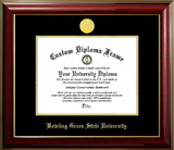 Campus Images OH986CMGTGED-1185 Bowling Green State University 11w x 8.5h Classic Mahogany Gold Embossed Diploma Frame Falcons