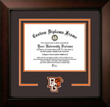 Campus Images OH986LBCSD-1185 Bowling Green State University 11w x 8.5h Legacy Black Cherry Spirit Logo Diploma Frame Falcons