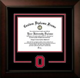 Campus Images OH987LBCSD-1185 Ohio State Buckeyes University 11w x 8.5h Legacy Black Cherry Spirit Logo Diploma Frame