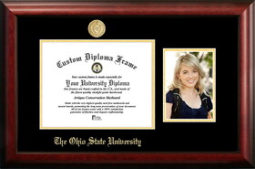 Campus Images OH987PGED-1185 Ohio State University 11w x 8.5h Gold Embossed Diploma Frame with 5 x7 Portrait
