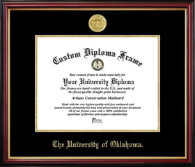 Campus Images OK998PMGED-1185 University of Oklahoma Petite Diploma Frame