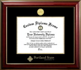 Campus Images OR991CMGTGED-108 Portland State University 10w x 8h Classic Mahogany Gold Embossed Diploma Frame