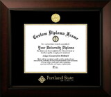 Campus Images OR991LBCGED-108 Portland State University 10w x 8h Legacy Black Cherry Gold Embossed Diploma Frame