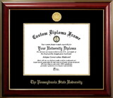 Campus Images PA994CMGTGED-1185 Penn State Nittany Lions 11w x 8.5h Classic Mahogany Gold Embossed Diploma Frame