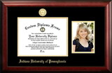 Campus Images PA995PGED-1185 Indiana Univ, PA 11w x 8.5h Gold Embossed Diploma Frame with 5 x7 Portrait
