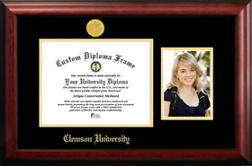 Campus Images SC994PGED-1185 Clemson University 11w x 8.5h Gold Embossed Diploma Frame with 5 x7 Portrait