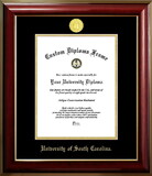 Campus Images SC995CMGTGED-1114 South Carolina Gamecocks 11w x 14h Classic Mahogany Gold Embossed Diploma Frame