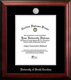 Campus Images SC995SED-1114 University of South Carolina 11w x 14h Silver Embossed Diploma Frame