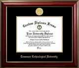 Campus Images TN998CMGTGED-1185 Tennessee Tech Golden Eagles 11w x 8.5h Classic Mahogany Gold Embossed Diploma Frame