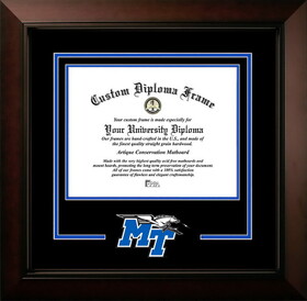 Campus Images TN999LBCSD-1185 Middle Tennessee State University 11w x 8.5h Legacy Black Cherry Spirit Logo Diploma Frame