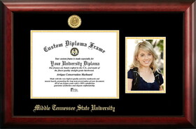 Campus Images TN999PGED-1185 Middle Tennessee State University 11w x 8.5h Gold Embossed Diploma Frame with 5 x7 Portrait