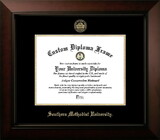Campus Images TX944LBCGED-1185 Southern Methodist University Mustangs University 11w x 8.5h Legacy Black Cherry , Foil Seal Diploma Frame