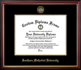 Campus Images TX944PMGED-1185 Southern Methodist University Petite Diploma Frame