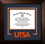 Campus Images TX948LBCSD-1411 University of Texas, San Antonio Legacy Black Cherry Spirit Logo Diploma Frame