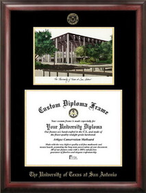 Campus Images TX948LGED University of Texas - San Antonio Gold embossed diploma frame with Campus Images lithograph