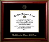 Campus Images TX951CMGTGED-1185 University of Texas, El Paso 11w x 8.5h Classic Mahogany ,Foil Seal Diploma Frame