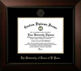 Campus Images TX951LBCGED-1185 University of Texas, El Paso 11w x 8.5h Legacy Black Cherry , Foil Seal Diploma Frame