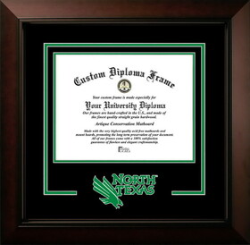 Campus Images TX952LBCSD-1411 North Texas Mean Green 14w x 11h Legacy Black Cherry Spirit Logo Diploma Frame