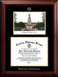 Campus Images TX952LGED University of North Texas Gold Embossed Diploma Frame with Campus Images Lithograph